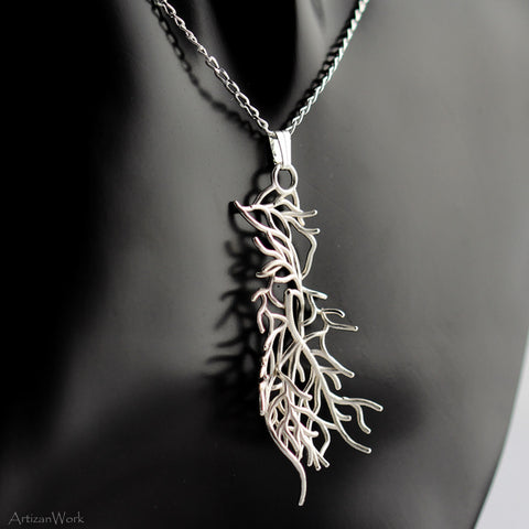 Coral Fan Lx - Necklace (Sterling Silver or Gold)