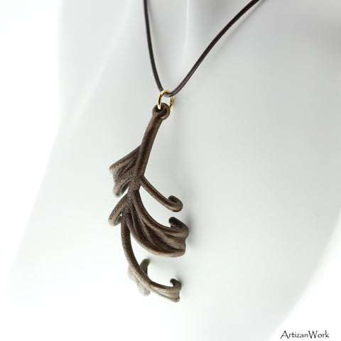 Fall Leaf - Necklace (Stainless Steel)