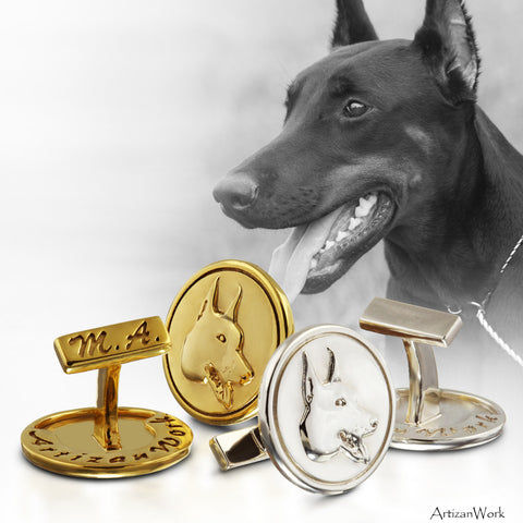 Custom Gold 3D Silhouette Cuff Link (Sold Individually)