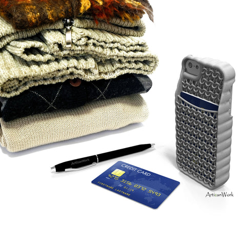Sweater - Apple iPhone Case with Pocket (Fits the iPhone 5 or 5s)